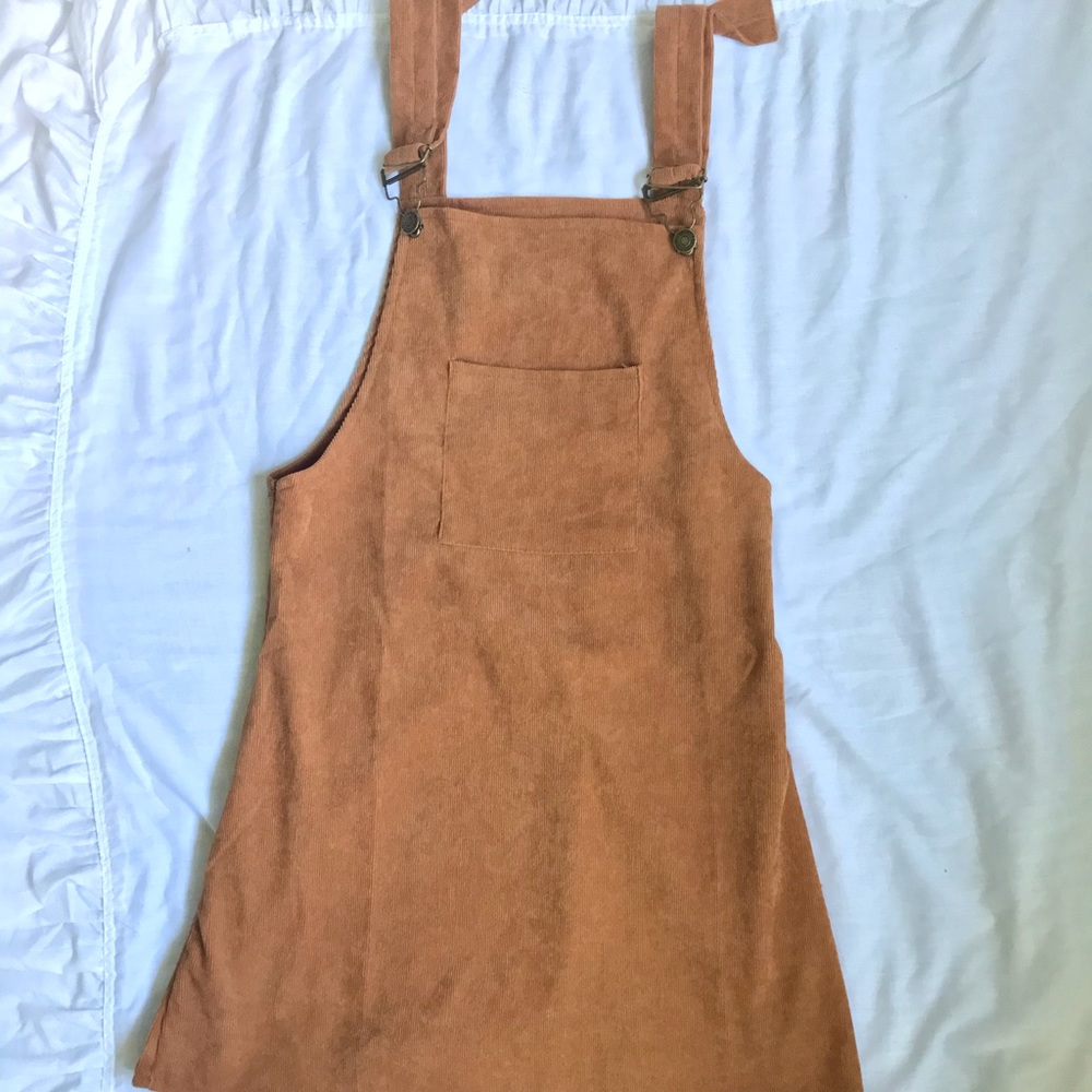 Cute corduroy overall dress